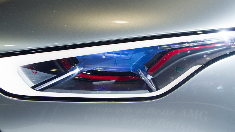 Illustration for article titled There are Playstation icons in the Mercedes-Benz Vision GT headlights